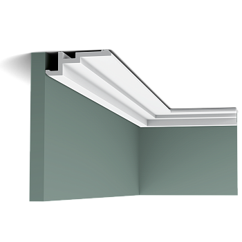 Карниз от Orac Decor из ДЮРОПОЛИМЕРА CX196 U-STEPS д 2000 x в 113 x ш 40 см